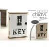 APPENDINO PORTA CHIAVI KEY PARETE CON GANCI LEGNO 20X25X26CM DECORI ASS. 762314
