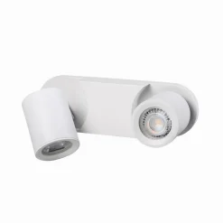 APPLIQUE 2 DIFFUSORI ORIENTABILE SOFFITTO PARETE LAMPADA GU10 BIANCO NERO TH8802