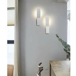 APPLIQUE 20 LED A PARETE 10W MODERNO LAMPADA LUCE FREDDA 6500K CALDA 3000K E22