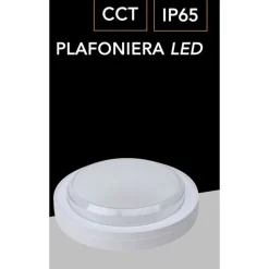 APPLIQUE A LED DA PARETE PLAFONIERA SOFFITTO TONDA 23 WATT CCT SWITCH IP65 XG-909-3C