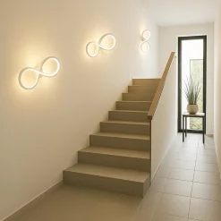 APPLIQUE A LED DA PARETE A FORMA DI INFINITO 10 W TECNOLOGIA CCT LAMPADA MURO AQ33-B3C