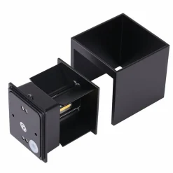 APPLIQUE A LED FARO CUBO FARETTO LAMPADA DA PARETE MURO 12W DOPPIA LUCE IP65