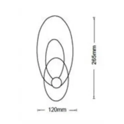 APPLIQUE A LED FORMA OVALE A PARETE 9 WATT BIANCA TRE COLORAZIONI DI LUCE E25-3C