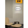 APPLIQUE A MURO DOPPIA EMISSIONE 6W A LED LAMPADA OVALE 3 MODALITÀ LUCE AQ15-B3C