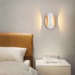 APPLIQUE A MURO DOPPIA EMISSIONE 6W A LED LAMPADA OVALE 3 MODALITÀ LUCE AQ15-B3C