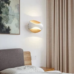 APPLIQUE A MURO DOPPIA EMISSIONE 6W A LED LAMPADA OVALE 3 MODALITÀ LUCE AQ15-B3C