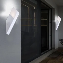 APPLIQUE A MURO OBLIQUO ESTERNO ATTACCO E27 IN ALLUMINIO LAMPADA PARETE IP44 B250