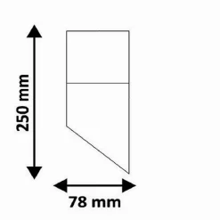 APPLIQUE A MURO OBLIQUO ESTERNO ATTACCO E27 IN ALLUMINIO LAMPADA PARETE IP44 B250