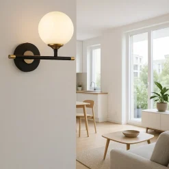 APPLIQUE A PARETE 1 SFERA ILLUMINAZIONE DECORATIVA CONTEMPORANEO CON ATTACCO G9 I20 AQ60