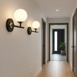 APPLIQUE A PARETE 1 SFERA ILLUMINAZIONE DECORATIVA CONTEMPORANEO CON ATTACCO G9 I20 AQ60