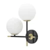 APPLIQUE A PARETE 2 SFERE ILLUMINAZIONE DECORATIVA CONTEMPORANEO CON 2 ATTACCHI G9 AQ59