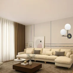 APPLIQUE A PARETE 2 SFERE ILLUMINAZIONE DECORATIVA CONTEMPORANEO CON 2 ATTACCHI G9 AQ59