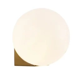 APPLIQUE A PARETE BRONZO METALLO CON SFERA LAMPADA DA MURO MINAMALISTA ATTACCO G9 AQ55