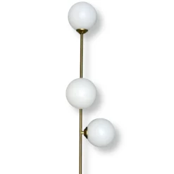 APPLIQUE A PARETE BRONZO METALLO CON 3 SFERE LAMPADA DA MURO MINAMALISTA ATTACCO G9 AQ57