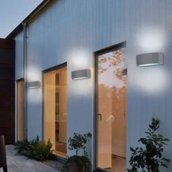 APPLIQUE A PARETE PER ESTERNO IP44 ATTACCO E27 LUCE LAMPADA DA MURO GRIGIO ES29