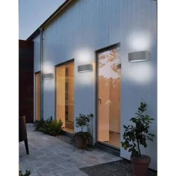 APPLIQUE A PARETE PER ESTERNO IP44 ATTACCO E27 LUCE LAMPADA DA MURO GRIGIO ES29