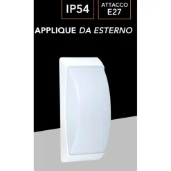 APPLIQUE A PARETE PER ESTERNO LAMPADA DA MURO BALCONI TERRAZZO ATTACCO E27 IP54 567WB-H320
