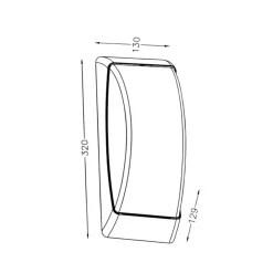 APPLIQUE A PARETE PER ESTERNO LAMPADA DA MURO BALCONI TERRAZZO ATTACCO E27 IP54 567WB-H320