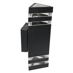 APPLIQUE A PARETE PER ESTERNO DOPPIA LUCE FRONTALE LAMPADA GIARDINO MODERNA ES16