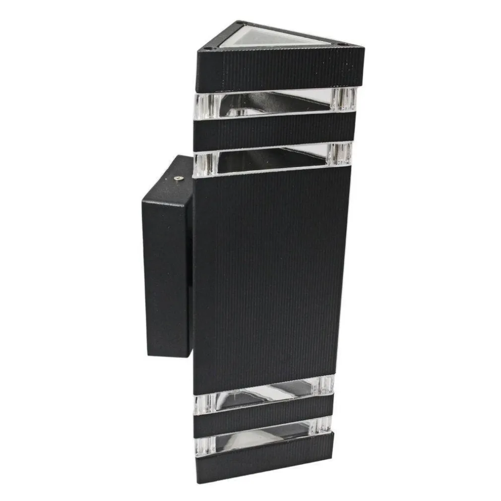 APPLIQUE A PARETE PER ESTERNO DOPPIA LUCE FRONTALE LAMPADA GIARDINO MODERNA ES16