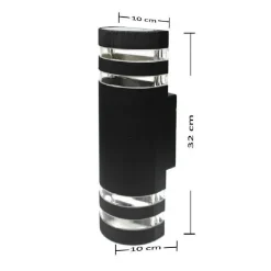 APPLIQUE A PARETE PER ESTERNO DOPPIA EMISSIONE DI LUCE LAMPADA MODERNA IP55 ES18