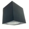 APPLIQUE A PARETE QUADRATO LAMPADA MURO MODERNA ESTERNO ATTACCO GU10 IP65 ES54