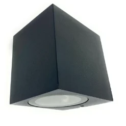 APPLIQUE A PARETE QUADRATO LAMPADA MURO MODERNA ESTERNO ATTACCO GU10 IP65 ES54