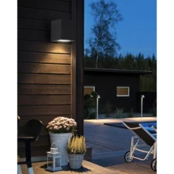 APPLIQUE A PARETE QUADRATO LAMPADA MURO MODERNA ESTERNO ATTACCO GU10 IP65 ES54