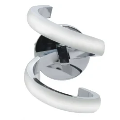 APPLIQUE A PARETE STILIZZATO 9 W SPIRALE ARGENTO TRE COLORAZIONI DI LUCE E58-A3C