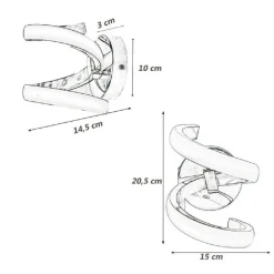 APPLIQUE A PARETE STILIZZATO 9 W SPIRALE ARGENTO TRE COLORAZIONI DI LUCE E58-A3C