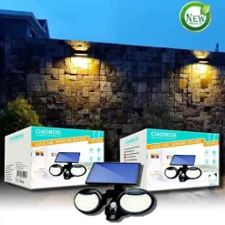 APPLIQUE AD INDUZIONE SOLARE 10 W CON SENSORE MOVIMENTO LUCE LED IP67 TX-9502