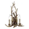 APPLIQUE COUNTRY A FORMA DI CORNA DI CERVO LAMPADA MURO RETRO 2 PORTALAMPADA E45