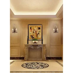 APPLIQUE COUNTRY A FORMA DI CORNA DI CERVO LAMPADA MURO RETRO 2 PORTALAMPADA E45