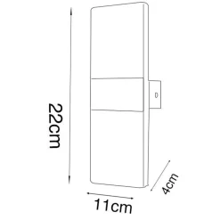 APPLIQUE CUBO A LED DA 12W IN VETRO FARETTO DA PARETE MURO LUCE PER INTERNI IP20