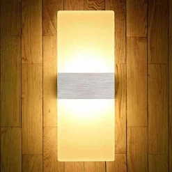APPLIQUE CUBO A LED DA 12W IN VETRO FARETTO DA PARETE MURO LUCE PER INTERNI IP20
