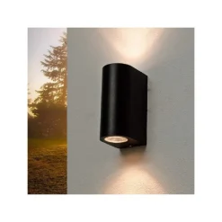 APPLIQUE DA ESTERNO CILINDRO UP&DOWN LAMPADA DA PARETE GIARDINO 2XGU10 IP65 ES14