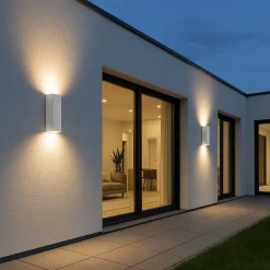 APPLIQUE DA ESTERNO RETTANGOLARE A DOPPIA EMISSIONE DI LUCE 8W TECNOLOGIA CCT IP65 2750-3C