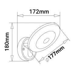 APPLIQUE DA ESTERNO 10W CON SENSORE MOVIMENTO CCT SWITCH IP54 3 COLORI LUCE SS-ESA-02B3C