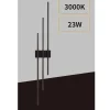 APPLIQUE DA MURO LED 23W MODERNA 3 LINEE VERTICALI NERO LUCE CALDA NATURALE AQ13