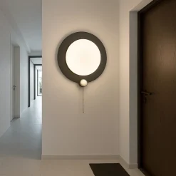 APPLIQUE DA MURO MODERNO TONDO 10W NERO ORO TECNOLOGIA CCT FREDDA CALDA NATURALE AQ20-3C