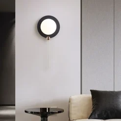 APPLIQUE DA MURO MODERNO TONDO 10W NERO ORO TECNOLOGIA CCT FREDDA CALDA NATURALE AQ20-3C