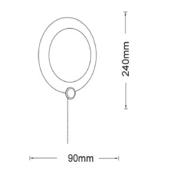 APPLIQUE DA MURO MODERNO TONDO 10W NERO ORO TECNOLOGIA CCT FREDDA CALDA NATURALE AQ20-3C