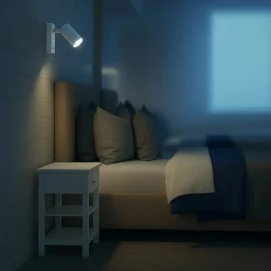 APPLIQUE DA MURO ORIENTABILE CON INTERRUTTORE ON/OFF CON ATTACCO GU10 IN ALLUMINIO MR-02