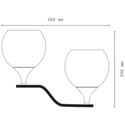 APPLIQUE DA PARETE DOPPIA LAMPADA TONDO CRISTALLI LUCE LED CALDO 3000 LAMPADARIO