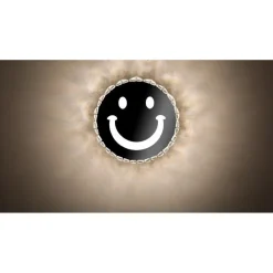 APPLIQUE DA PARETE IN CRISTALLO LED 15W TONDO CON FACCINA LAMPADA LUCE NATURALE 01696