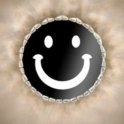 APPLIQUE DA PARETE IN CRISTALLO LED 15W TONDO CON FACCINA LAMPADA LUCE NATURALE 01696