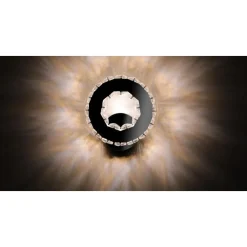 APPLIQUE DA PARETE IN CRISTALLO LED 14W ROTONDO ANELLO LAMPADA LUCE NATURALE 01702