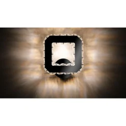 APPLIQUE DA PARETE IN CRISTALLO LED 17W QUADRATO LAMPADA LUCE NATURALE 4500K 01672