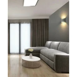 APPLIQUE DA PARETE IN GESSO VERNICIABILE DOPPIA LUCE G9 LAMPADA MODERNA GS-E14