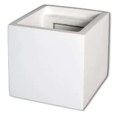 APPLIQUE DA PARETE IN GESSO A CUBO UP E DOWN VERNICIABILE LAMPADA G9 MODERNO GS-E15